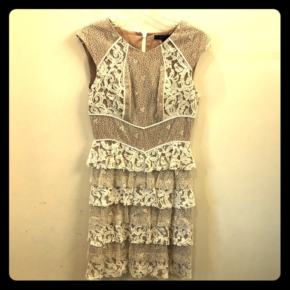 Bcbg ivory lace dress size 6